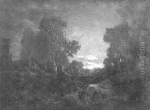 Landscape At Sunset by Robert Crannell Minor Sr.