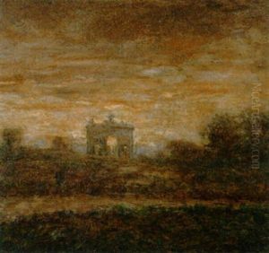 Abendliche Parklandschaft Mit Triumphbogen by Professor Filiberto Minozzi