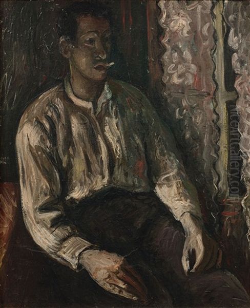 Portrait D'homme A La Cigarette - view 1