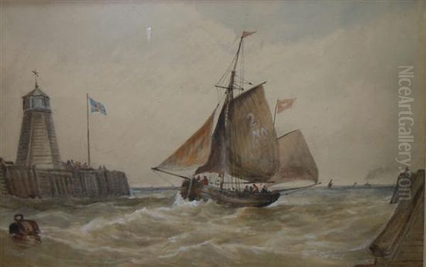 A Sailing Ship Approaching Harbour - view 1