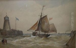 A Sailing Ship Approaching Harbour