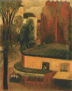 Landscape With Cafe by Abraham Mintchine