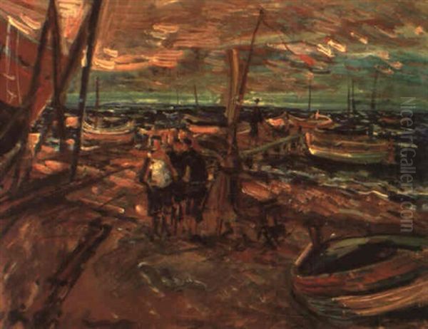 Figures By The Jetty - view 1
