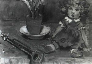 Nature Morte A La Poupee Et A La Trompette