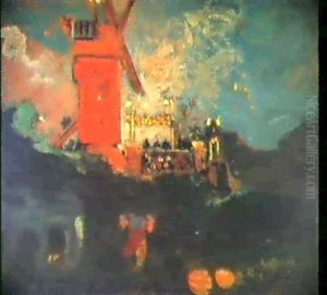 Le Moulin De La Galette Le 14 Juillet 1926 by Abraham Mintchine