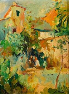 Apunte Del Pueblo De Figueras by Joaquin Mir Trinxet
