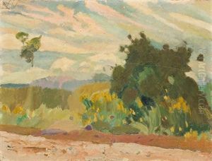 Paisaje Del Valles" (c. 1916) by Joaquin Mir Trinxet