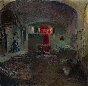 Interior Con Figuras by Joaquin Mir Trinxet