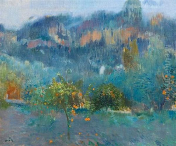 Paisaje Mallorquin Con Naranjos (orange Trees In Mallorca) - view 1