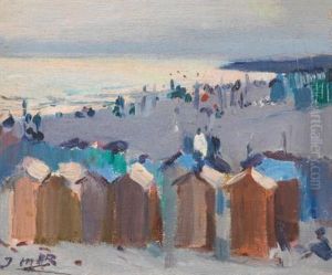 Casetas De Bano, Playa De Vilanova (bathing Huts On The Beach At Vilanova) Casetas De Bano, Playa De Vilanova (bathing Huts On The Beach At Vilanova)