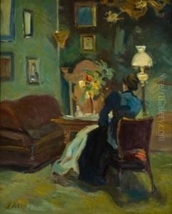 Dama En Interior by Joaquin Mir Trinxet