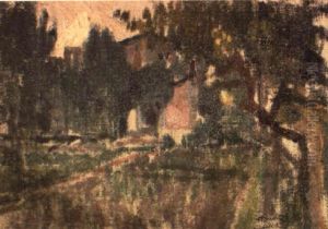 El Jardin De La Casa Del Pintor by Joaquin Mir Trinxet
