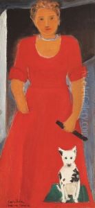 The Young Lady And The Puppy by Casilda Miracovici