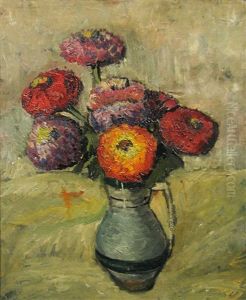 Pot With Flowers by Casilda Miracovici