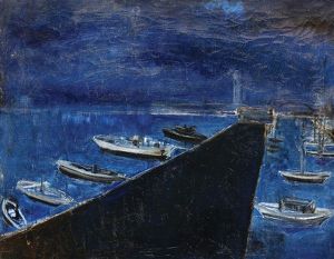 Harbor At Night by Casilda Miracovici