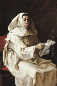 Portrait Of An Olivetan Priest And A Member Of The Pueroni Family by Luigi Miradori