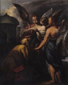 Abramo E I Tre Angeli by Luigi Miradori