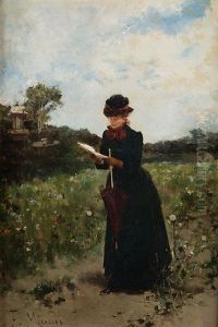 La Lectura En El Campo by Francisco Miralles Galup