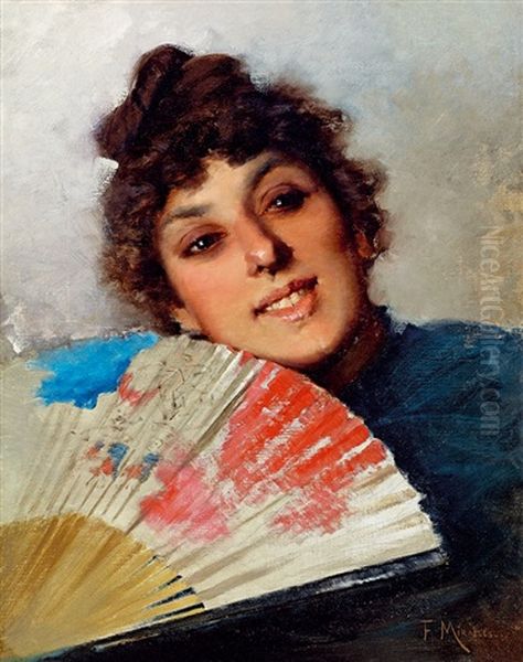Young Spanish Woman With A Fan - view 1