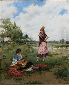 La Guitarrista by Francisco Miralles Galup