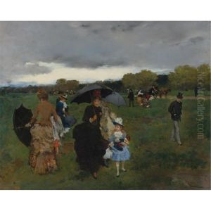 The Upcoming Storm On The Bois De Boulogne by Francisco Miralles Galup