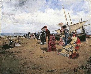 Jugando Al Croquet En La Playa
