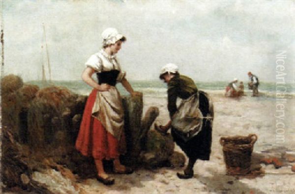 Fisherfolk On The Beach - view 1