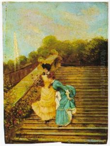 Damas En La Escalinata