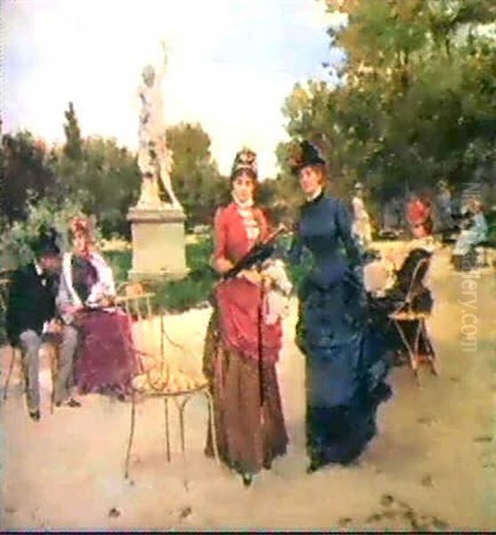 Elegant Ladies In A Garden - view 1