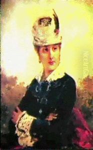 Portrait De Jeune Femme Au Chapeau A Plume