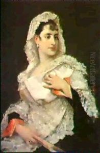 Elegante A L'eventail by Francisco Miralles Galup