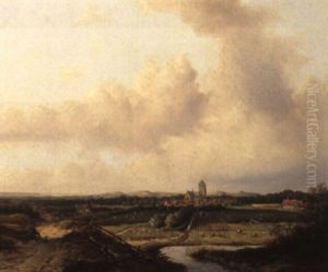 A Kennemer Landscape With A View Of A Town