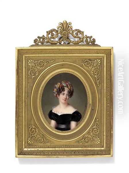 A Lady In Black Dress Wearing A Turban - view 1
