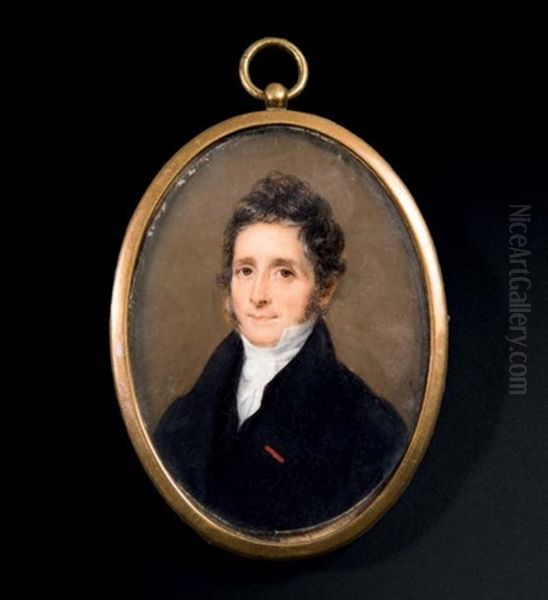 Portrait Presume Du Comte De Pajol En Buste Vers La Gauche Presque De Face En Redingote Anthracite, Ruban De La Legion D'honneur Et Coiffe De Fines Meches - view 1