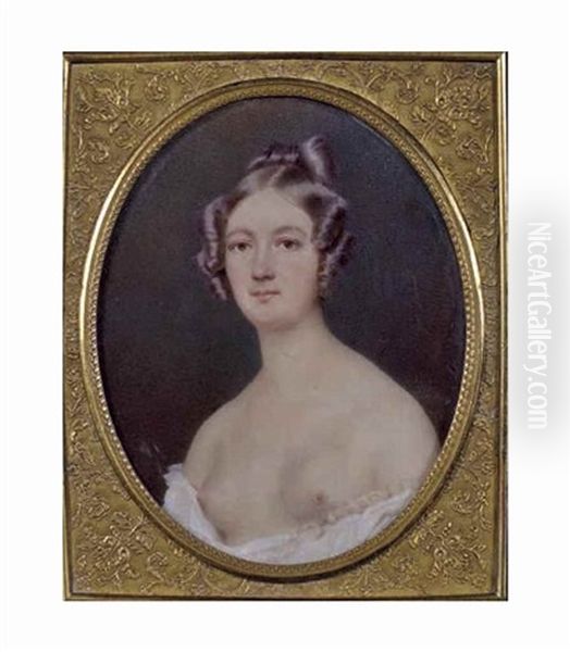 Portrait De Femme A La Poitrine Denudee - view 1