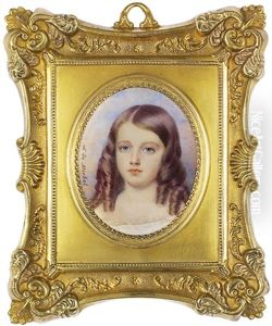 A Young Girl In Lace-bordered White Muslin Shift