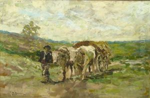 Oxen Cart by Grigore Mircescu