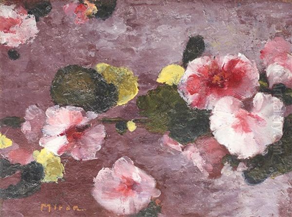 Hollyhocks - view 1