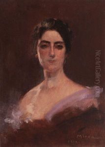 Portretul Unei Doamne (lila Dumitriu) by George Demetrescu Mirea