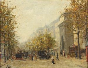Les Grands Boulevards Et La Porte Saint Martin by Gaspar Miro Lleo