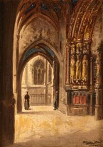 Interior De Catedral by Gaspar Miro Lleo