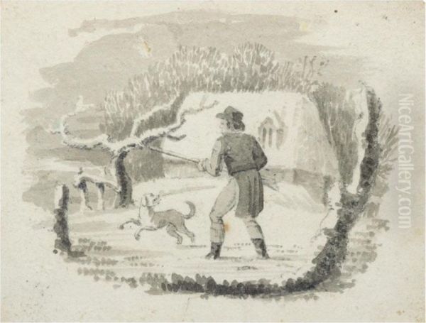 A Huntsman With His Dog - view 1