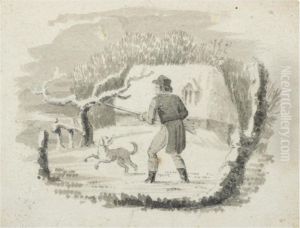 A Huntsman With His Dog by Thomas Bewick