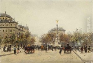 La Place Du Chatelet, Paris by Joaquin Miro