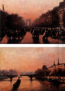 Parisian Street Scene by Joaquin Miro