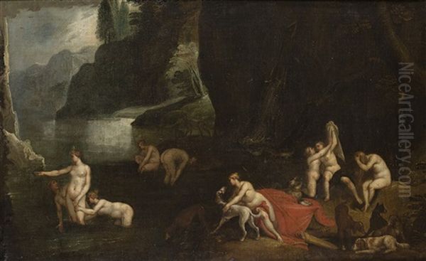 Diana E Le Ninfe Al Bagno - view 1