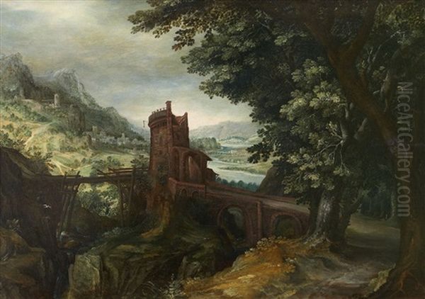 Landschaft Mit Brucke Und Ruine - view 1