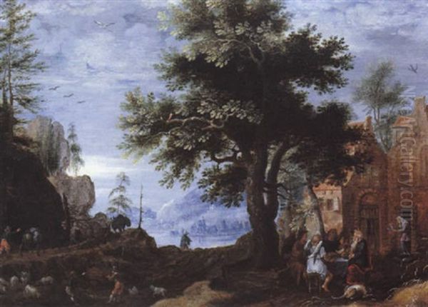 Paysage Avec Abraham Et Les Trois Anges - view 1