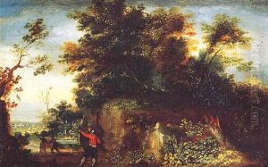 Chasseur A L'arc Dans Un Paysage
