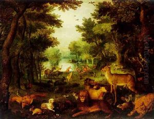 Orpheus With The Charmed Animals And The Maenads Of Ciconia